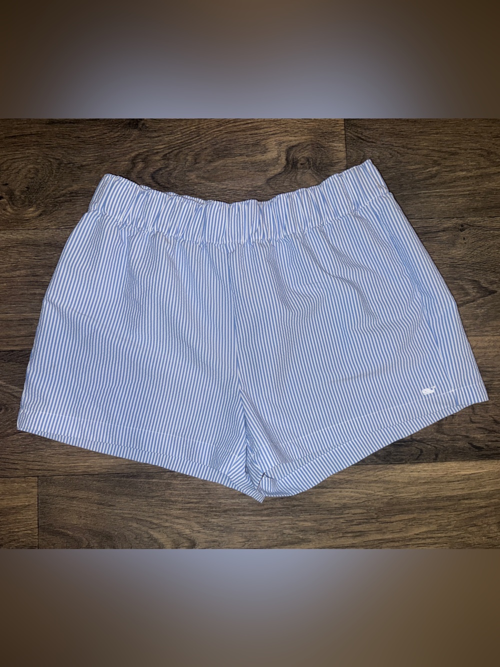 Vineyard Vines  Blue and White Elastic Waist Shorts